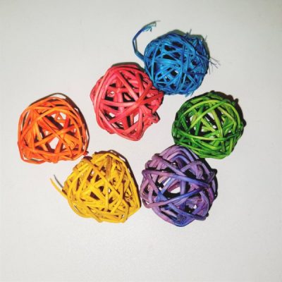 Coloured 4cm Vine Balls (each) - Animal Enrichment Australia